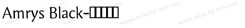 Amrys Black字体转换